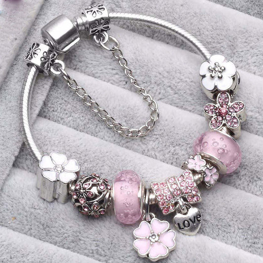 Bracelets Argent Vintage Rosa