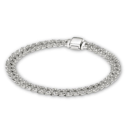 Bracelet Cubain en Moissanite